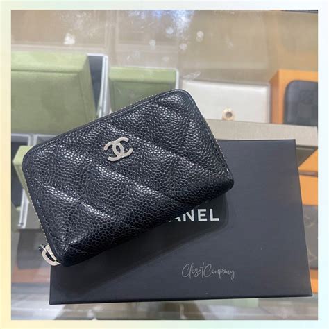 chanel vip passport holder|Chanel card holder zip wallet.